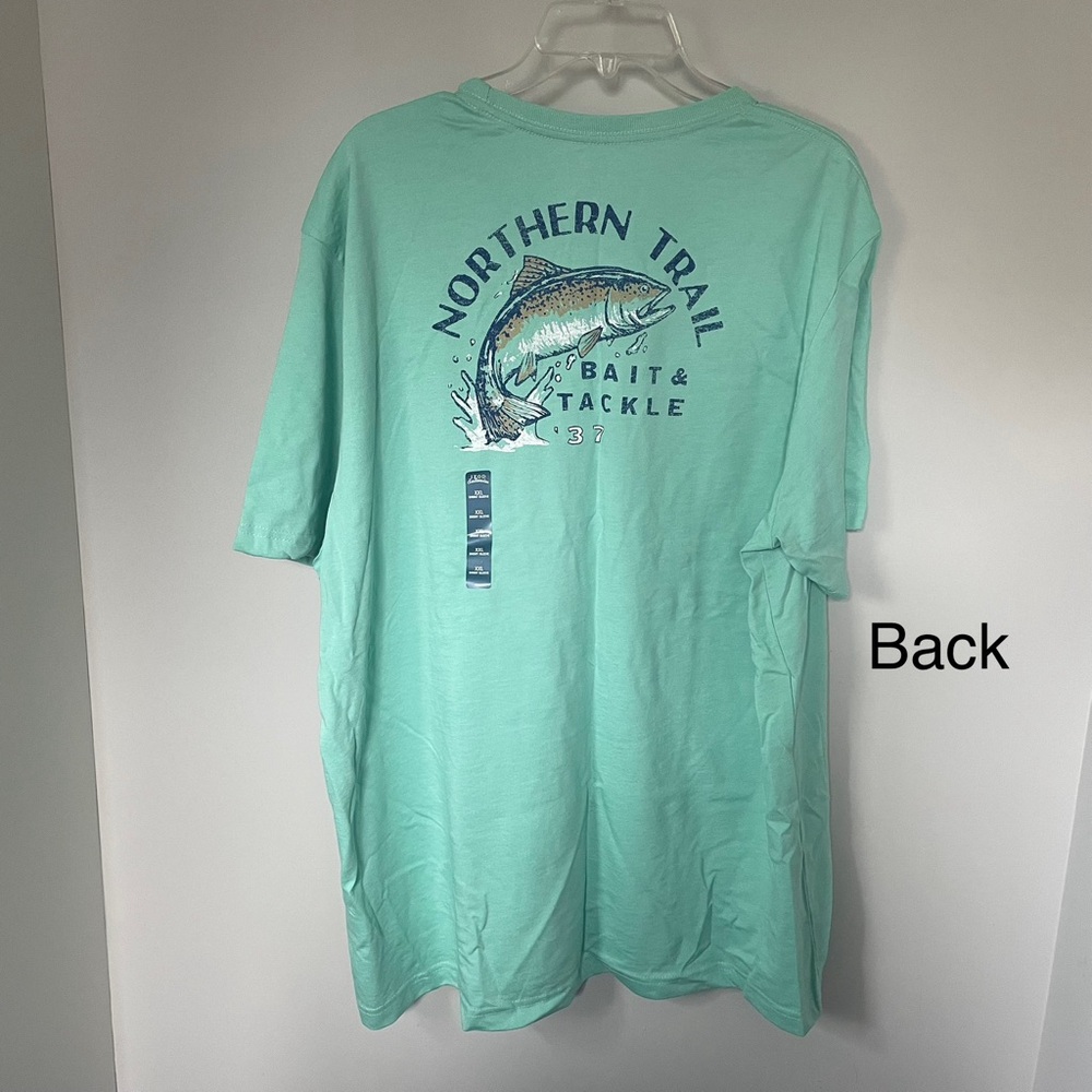 IZOD Saltwater Green Tee Shirt Men’s XXL Fish Bass Bait Tackle Father’s Day New